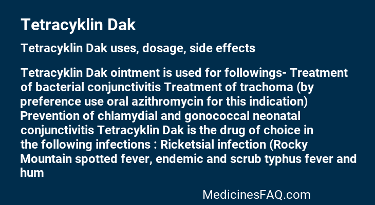 Tetracyklin Dak