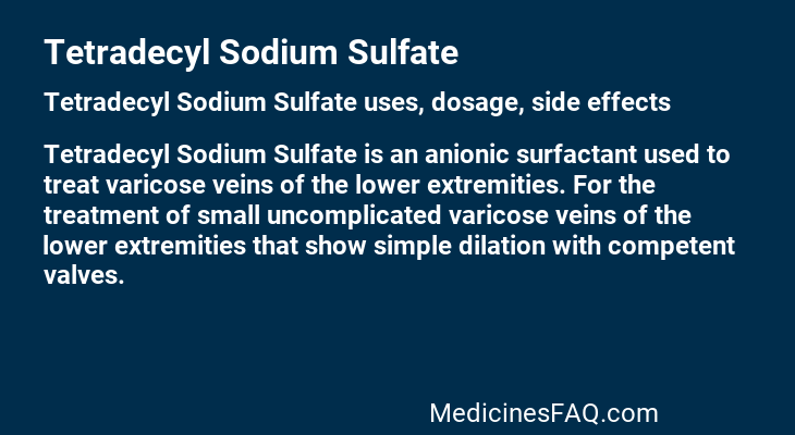 Tetradecyl Sodium Sulfate