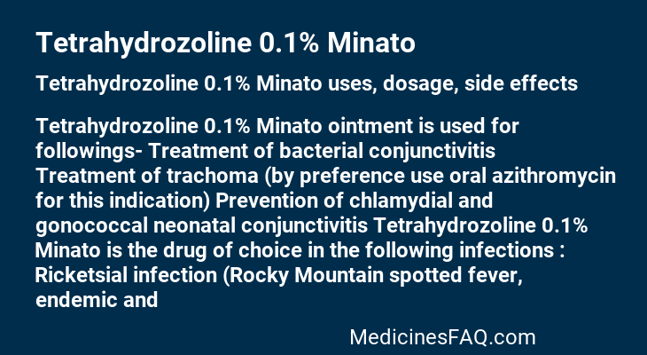 Tetrahydrozoline 0.1% Minato