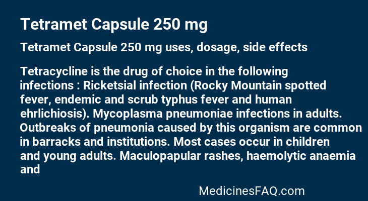 Tetramet Capsule 250 mg