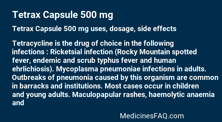 Tetrax Capsule 500 mg
