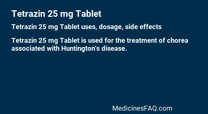 Tetrazin 25 mg Tablet