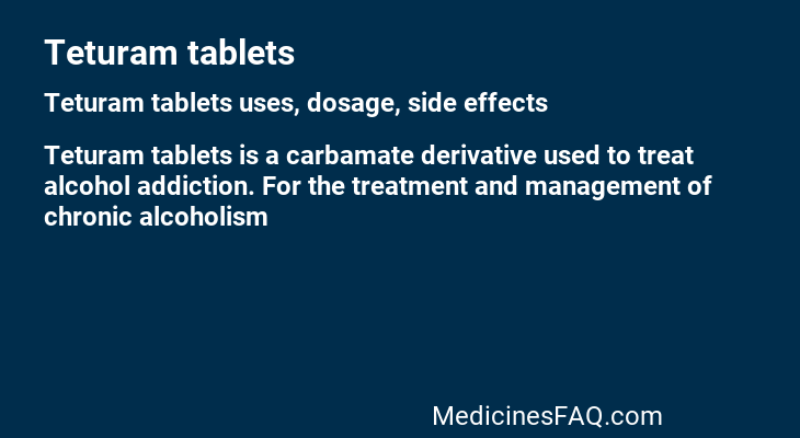 Teturam tablets