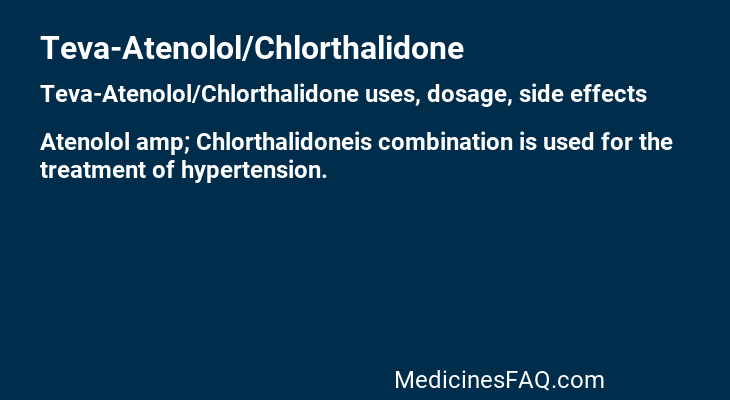 Teva-Atenolol/Chlorthalidone