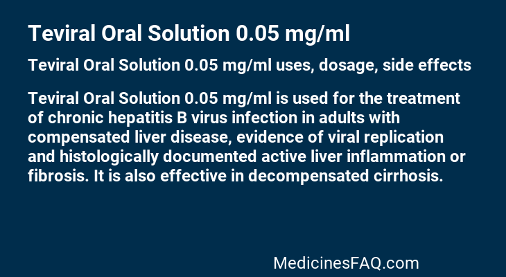 Teviral Oral Solution 0.05 mg/ml