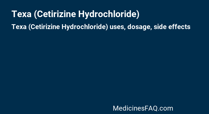 Texa (Cetirizine Hydrochloride)