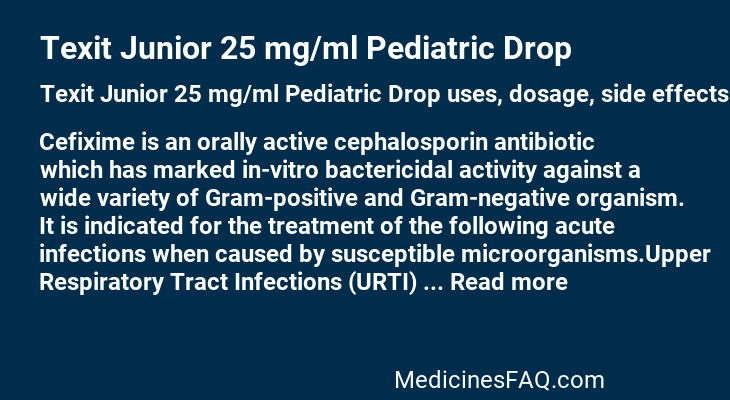 Texit Junior 25 mg/ml Pediatric Drop