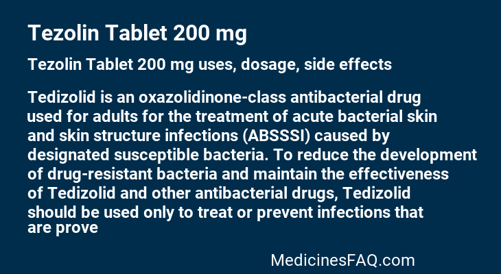 Tezolin Tablet 200 mg