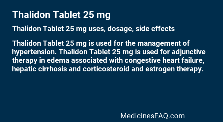 Thalidon Tablet 25 mg
