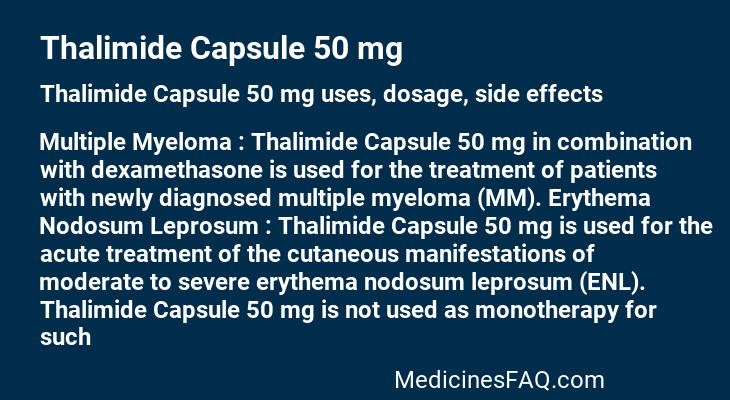 Thalimide Capsule 50 mg