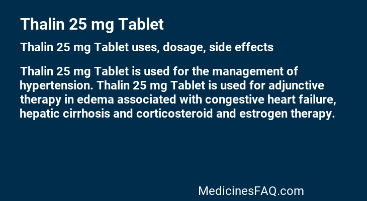 Thalin 25 mg Tablet