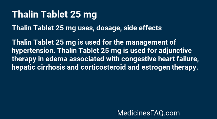 Thalin Tablet 25 mg