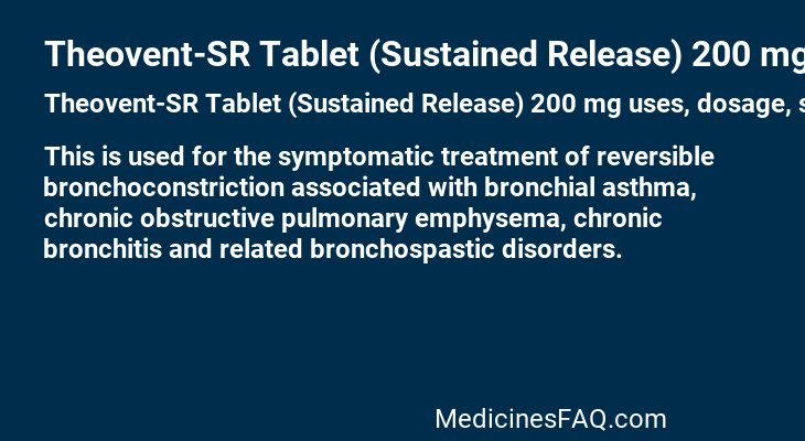 Theovent-SR Tablet (Sustained Release) 200 mg