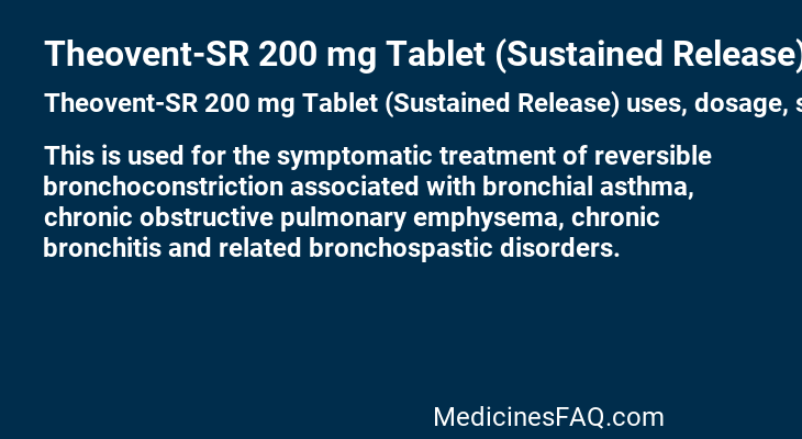 Theovent-SR 200 mg Tablet (Sustained Release)