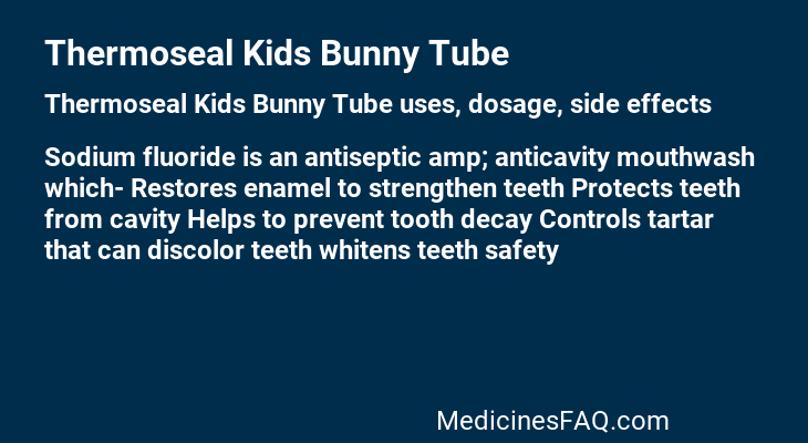 Thermoseal Kids Bunny Tube