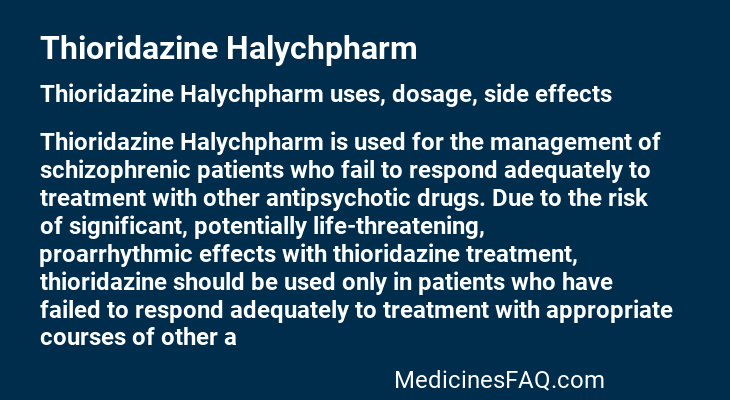 Thioridazine Halychpharm