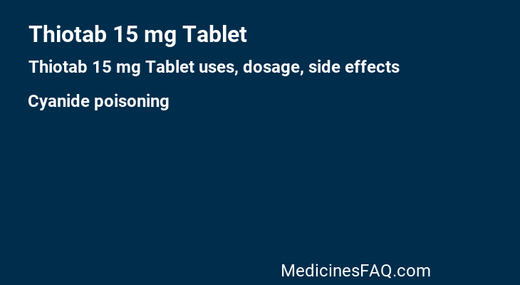 Thiotab 15 mg Tablet