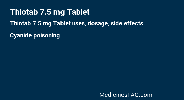 Thiotab 7.5 mg Tablet