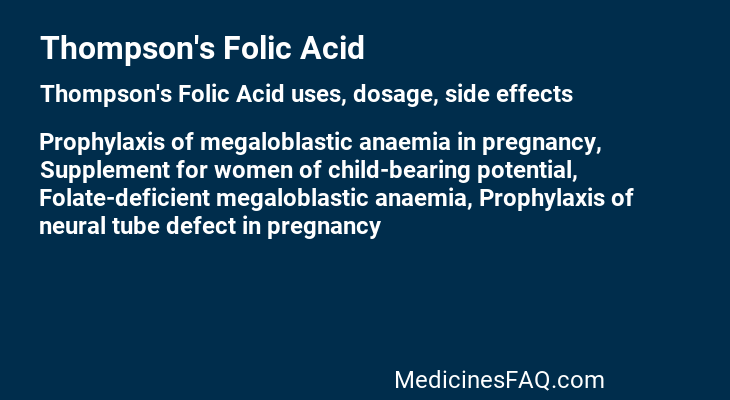 Thompson's Folic Acid