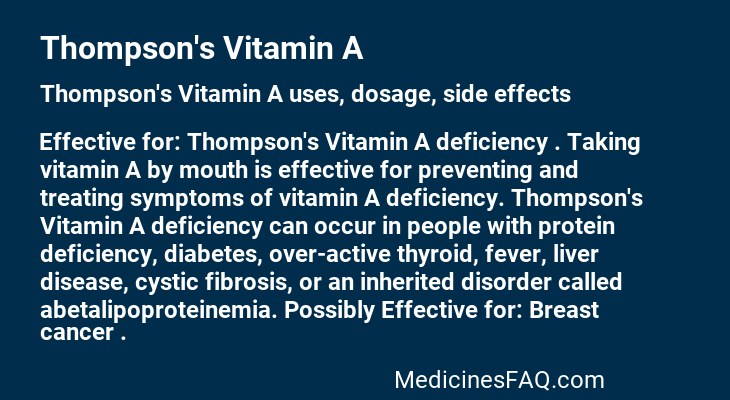 Thompson's Vitamin A