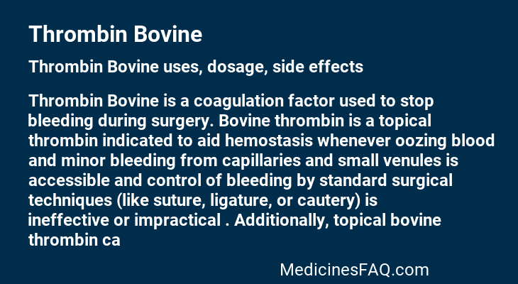 Thrombin Bovine
