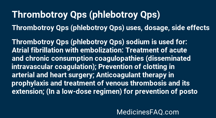 Thrombotroy Qps (phlebotroy Qps)