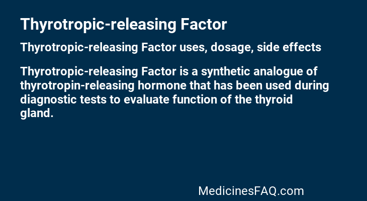 Thyrotropic-releasing Factor