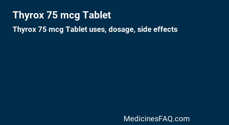 Thyrox 75 mcg Tablet