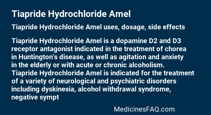 Tiapride Hydrochloride Amel