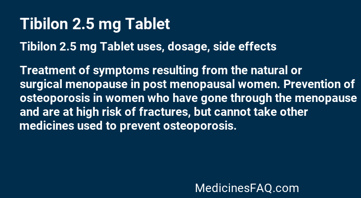 Tibilon 2.5 mg Tablet