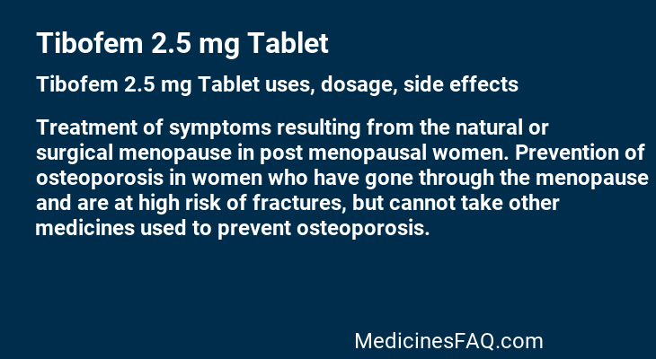 Tibofem 2.5 mg Tablet