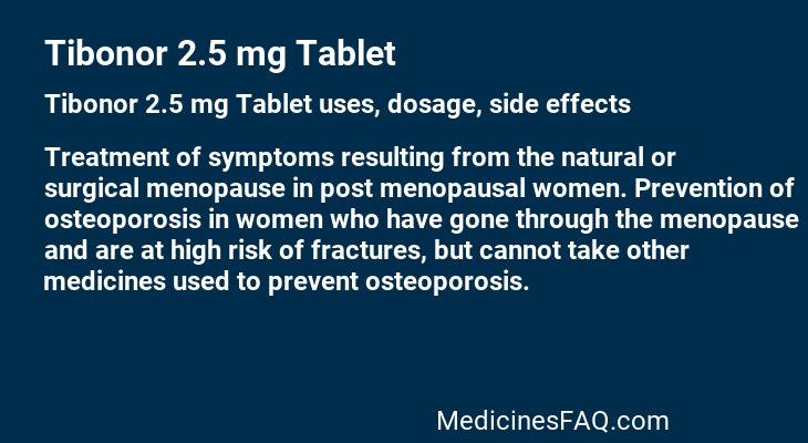 Tibonor 2.5 mg Tablet