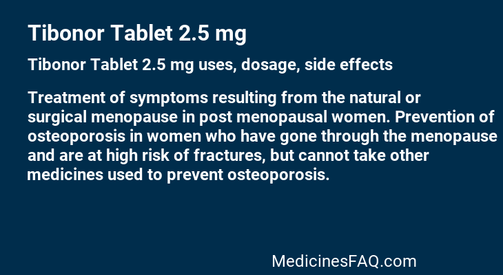 Tibonor Tablet 2.5 mg