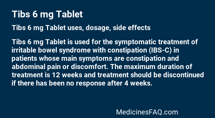 Tibs 6 mg Tablet