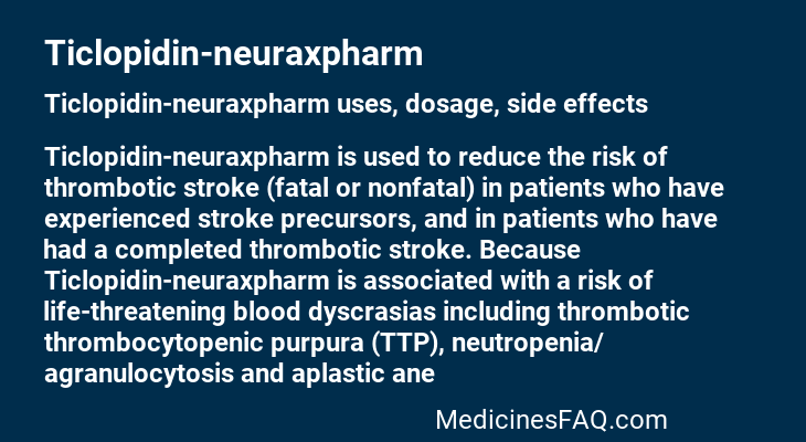 Ticlopidin-neuraxpharm