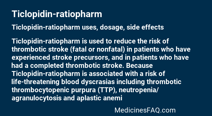 Ticlopidin-ratiopharm