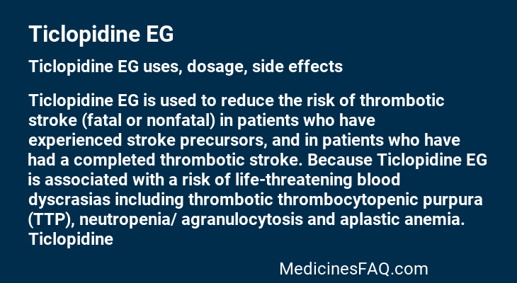 Ticlopidine EG