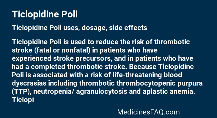 Ticlopidine Poli