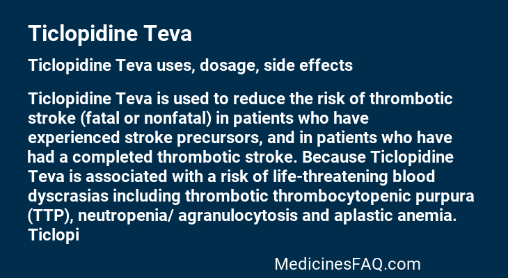 Ticlopidine Teva