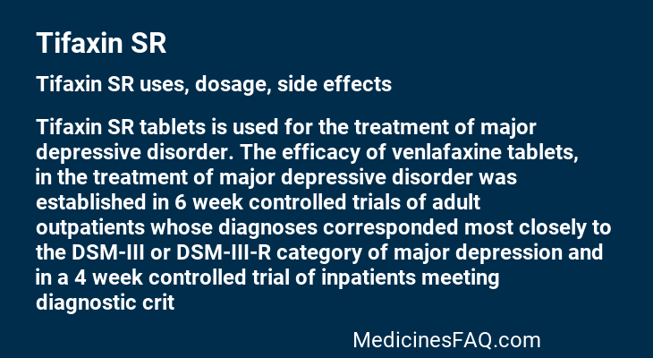 Tifaxin SR