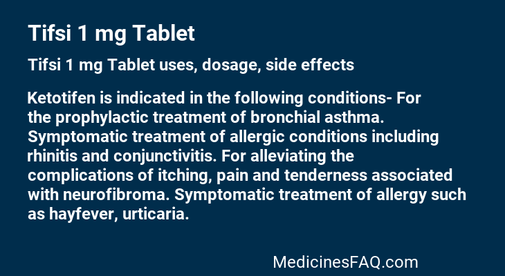 Tifsi 1 mg Tablet