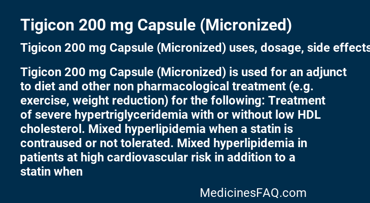 Tigicon 200 mg Capsule (Micronized)