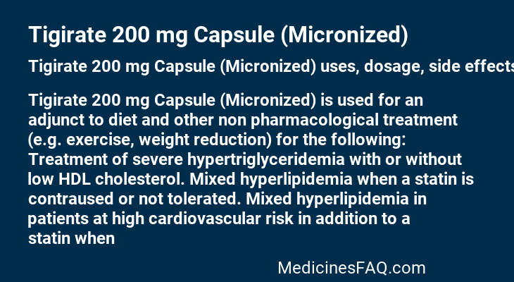 Tigirate 200 mg Capsule (Micronized)