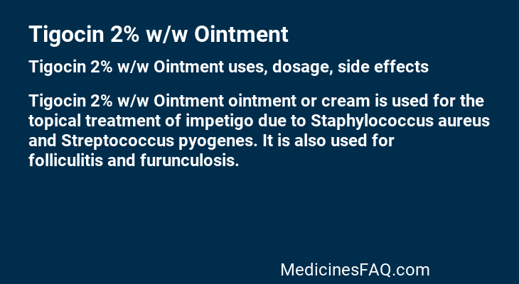 Tigocin 2% w/w Ointment