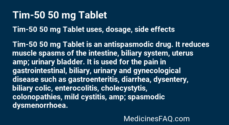 Tim-50 50 mg Tablet