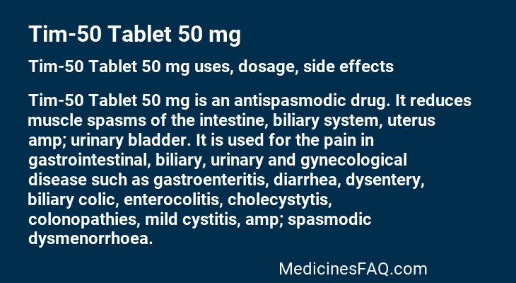 Tim-50 Tablet 50 mg