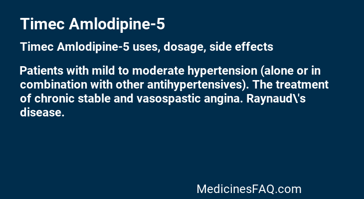 Timec Amlodipine-5