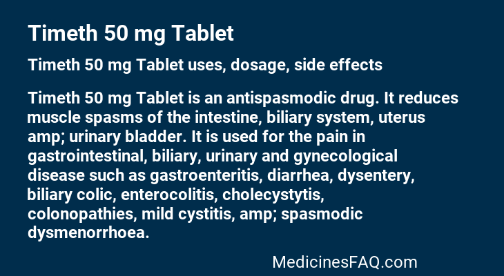 Timeth 50 mg Tablet