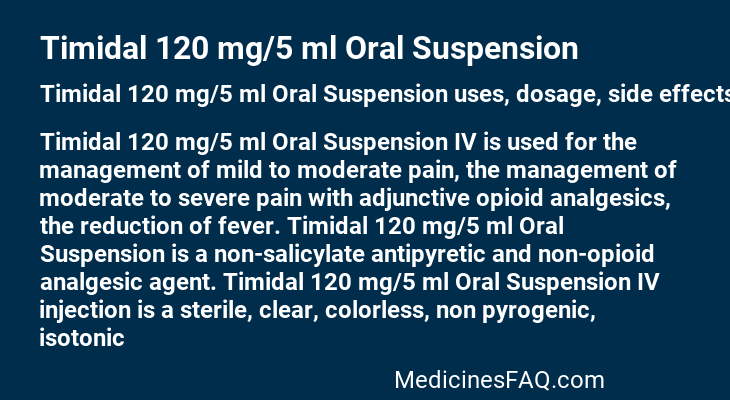 Timidal 120 mg/5 ml Oral Suspension