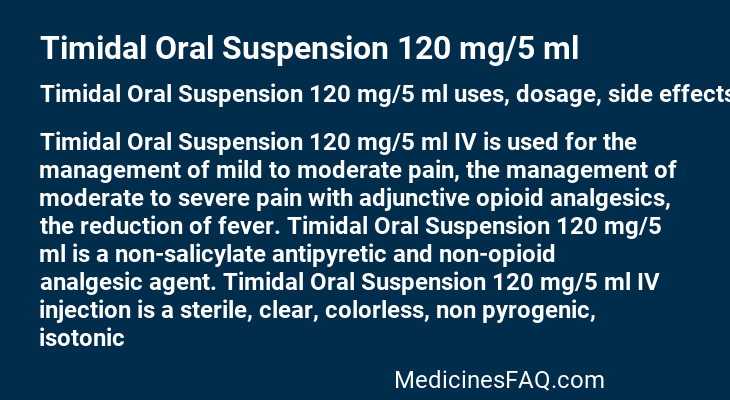 Timidal Oral Suspension 120 mg/5 ml